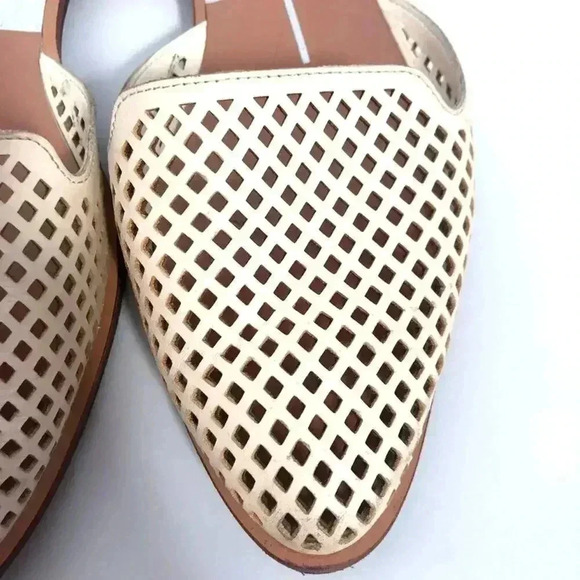 Dolce Vita Laynie D'Orsay Cream Leather Pointed Toe Flats Sandal Size 7.5 - Picture 6 of 12